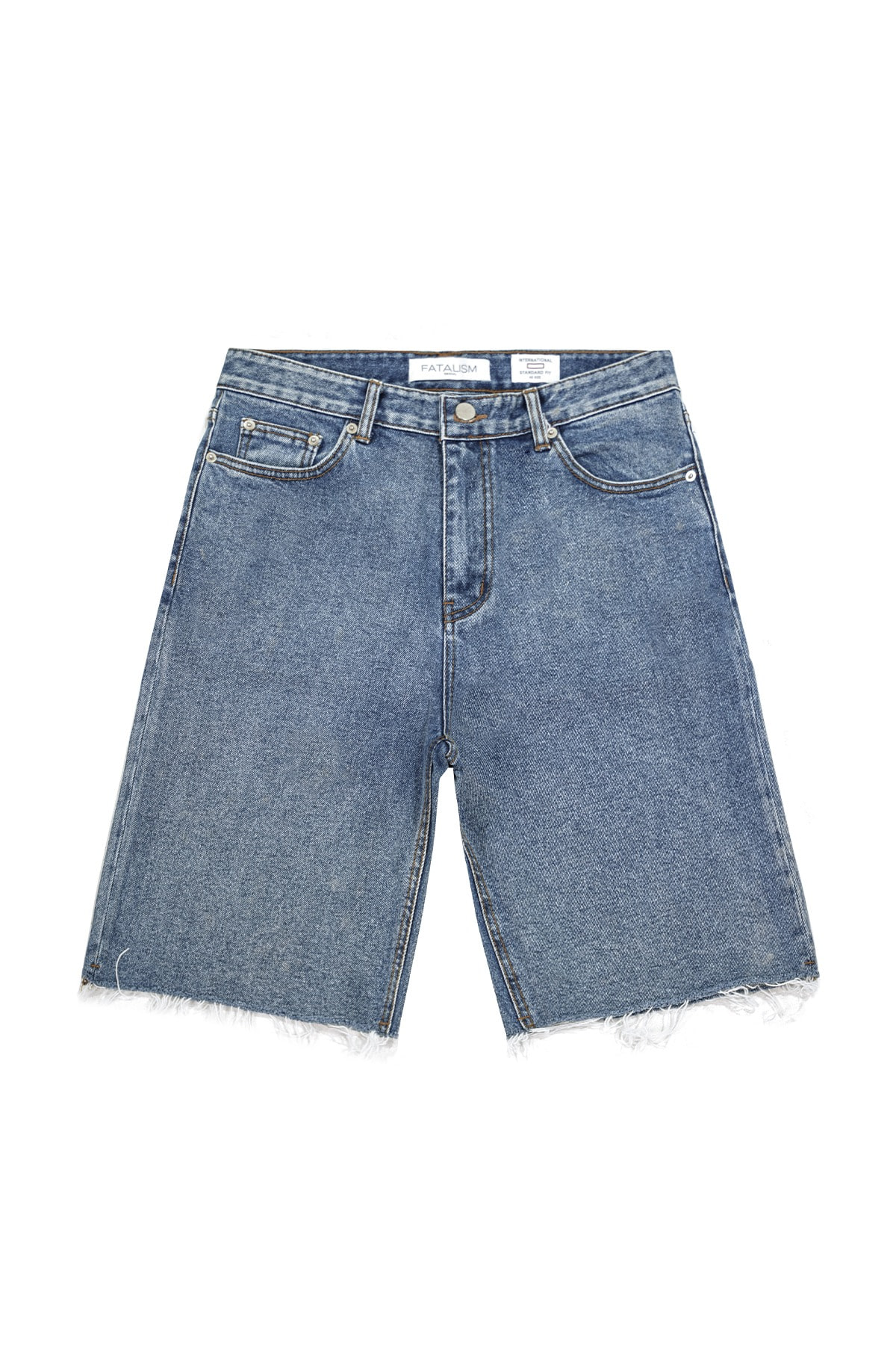 #0142 middle blue standard 1/2 short pants