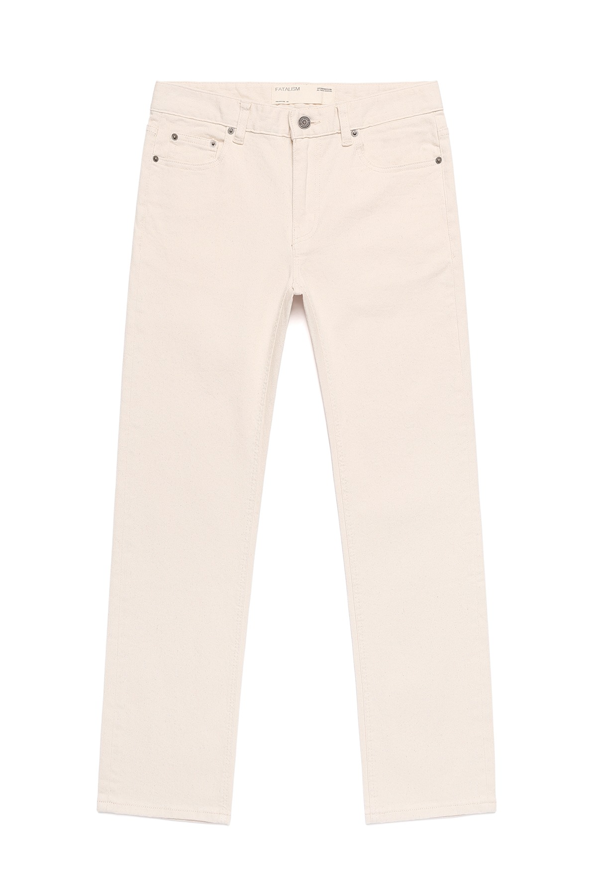 #0208 off-white slim crop jeans