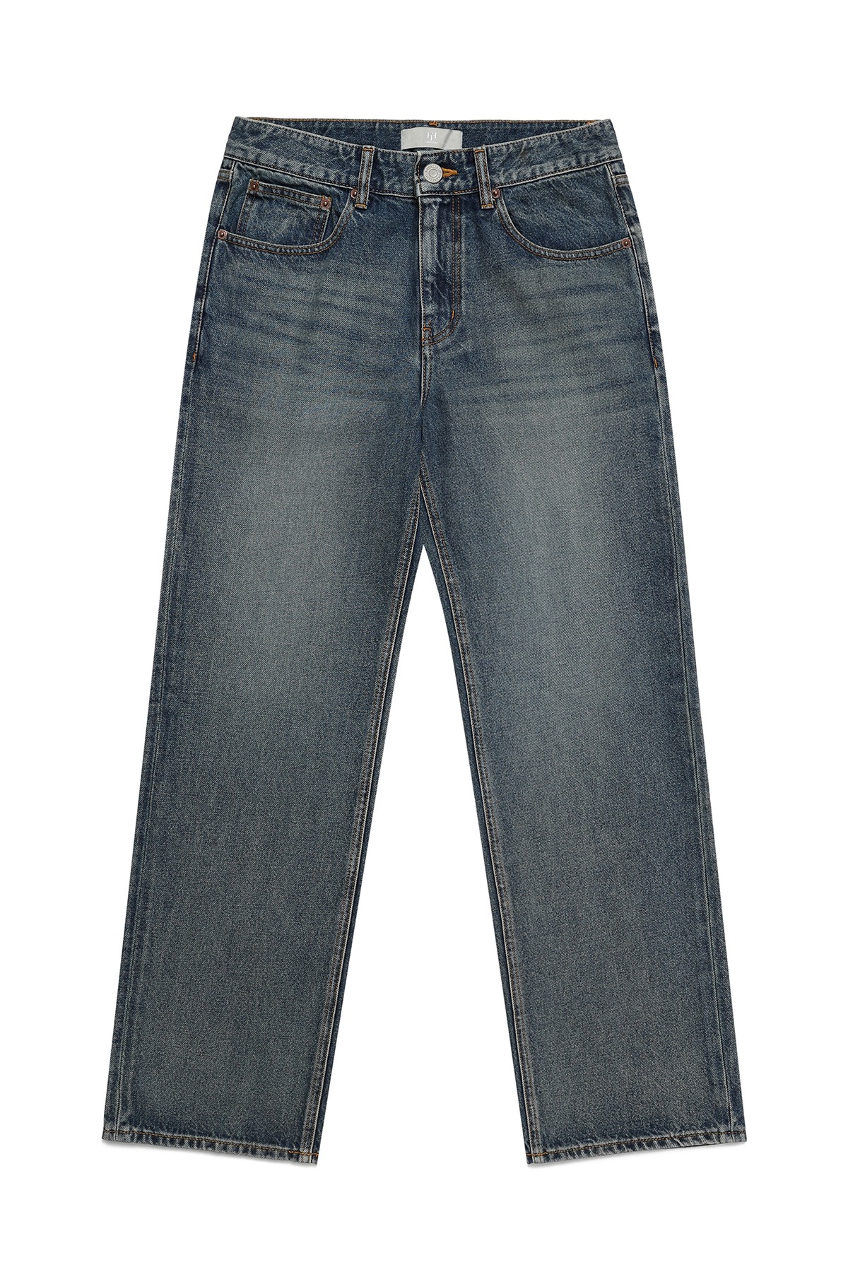 #0310 Vintage washed semi wide jeans