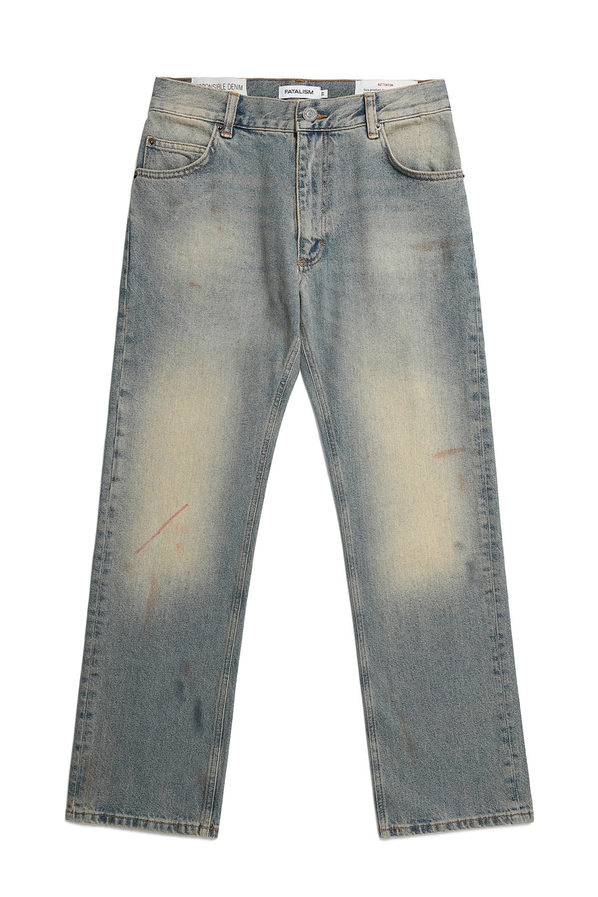 #0323 MILITARY BLUE DIRTY WASH CROP JEANS