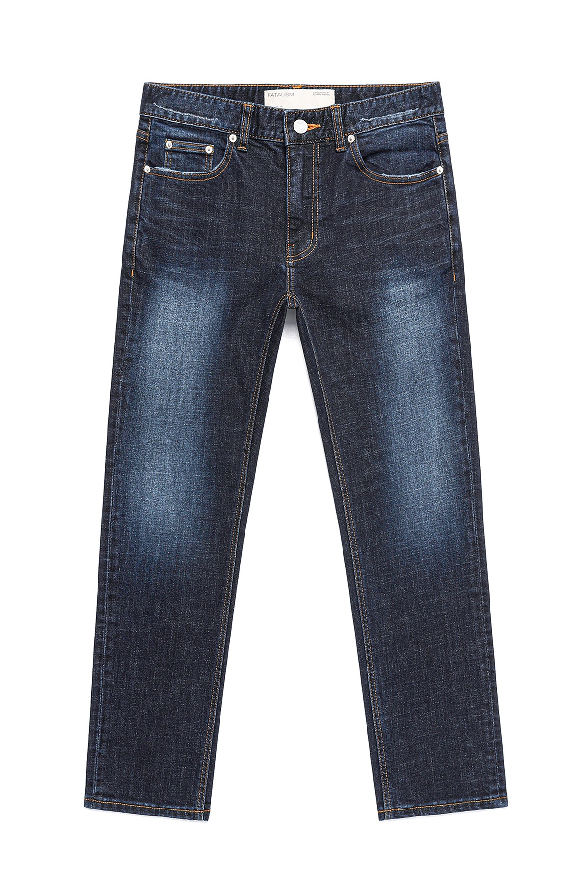 #0083B Dude blue washed crop jeans (un cutting)